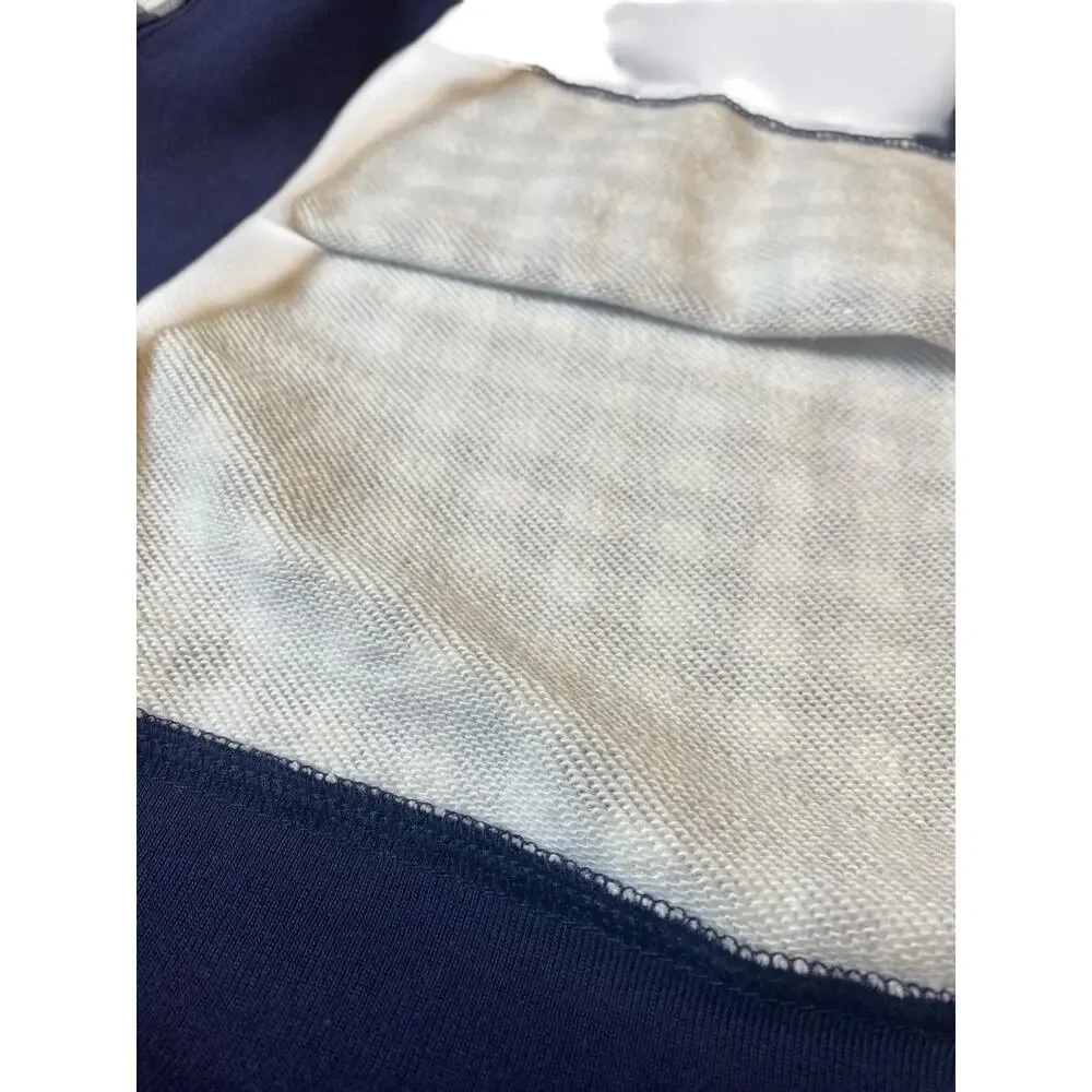 Draper James 1X Womens Natalie Sweatshirt Nassau Navy Gingham Classic Nautical - Picture 11 of 14